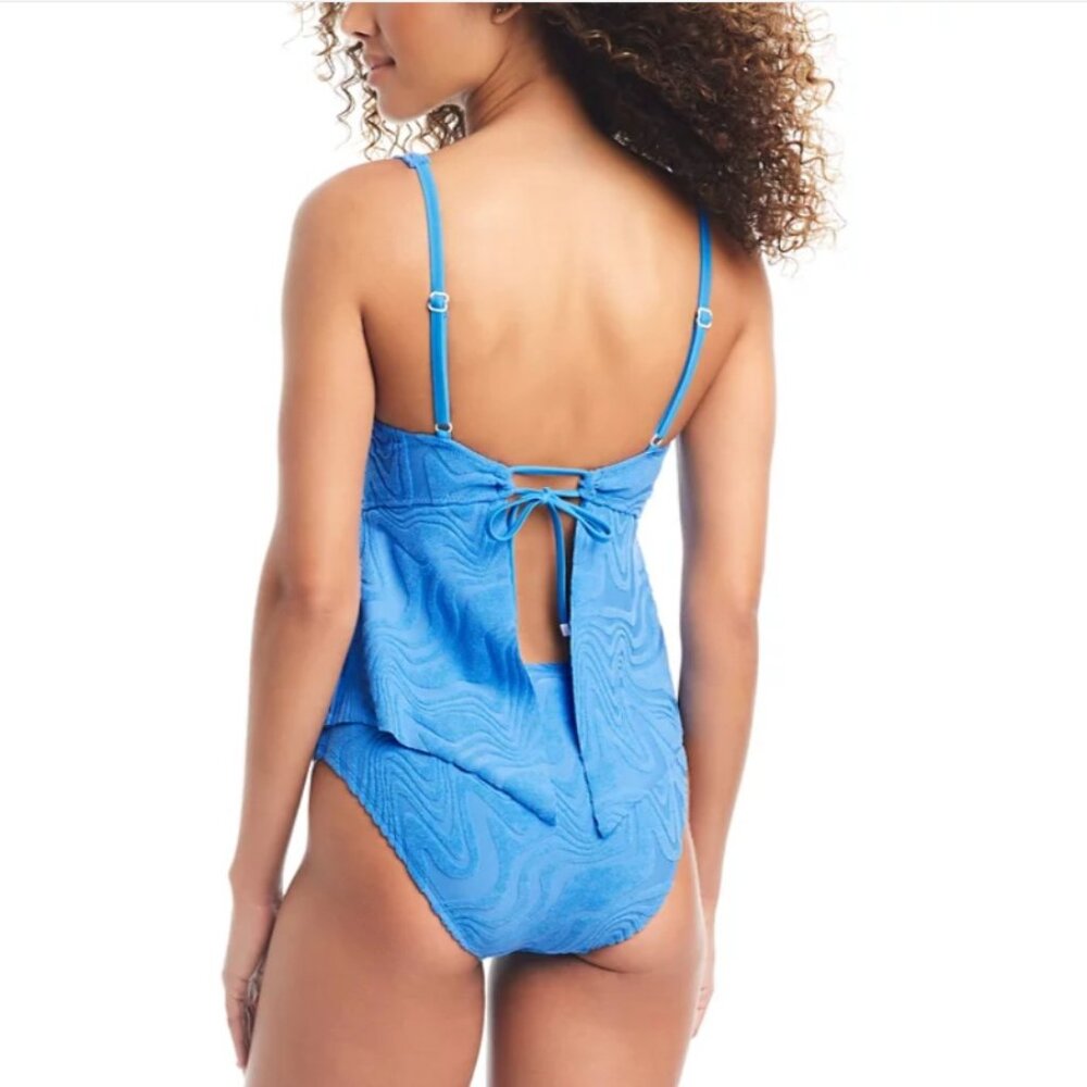 Bar III Women's Hanky-Hem Textured Tankini Top - Size: XL- NWT - Picture 2 of 13